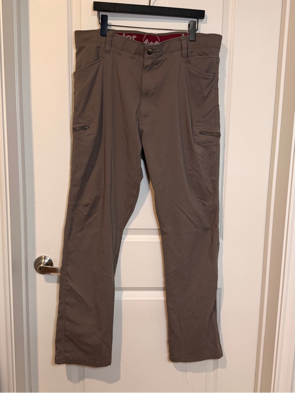 Men's Wrangler Brown Casual Performance Pants